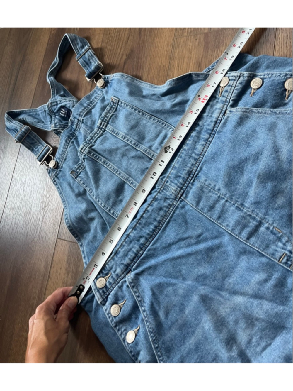 Gap denim shorts overalls size L - Picture 6 of 11